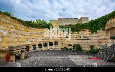 Nuova Galleria di Stato progettato da James Stirling, Stoccarda, Baden-Wuerttemberg, Germania, Europa Foto Stock