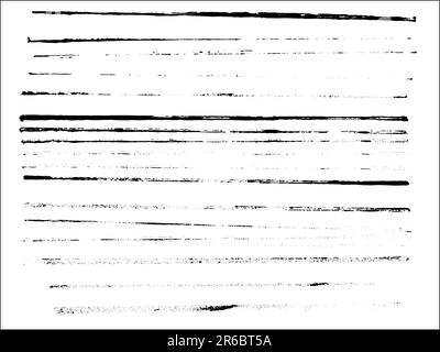 Elementi grunge - pagina intera di linee Grunge - elementi grunge vettoriali altamente dettagliati. Illustrazione Vettoriale