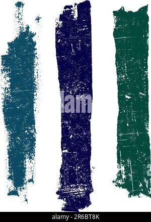 Elementi grunge - linee Grunge 4 - elementi grunge vettoriali altamente dettagliati Illustrazione Vettoriale