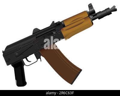 L'arma il dispositivo automatico kalashnikov assalto - un vettore Illustrazione Vettoriale