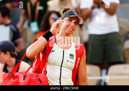 Parigi, Francia. 8th giugno, 2023. Tennista Beatriz Haddad Maia (Brasile) al torneo di tennis French Open Grand Slam del 2023 a Roland Garros, Parigi, Francia. Frank Molter/Alamy Live notizie Foto Stock