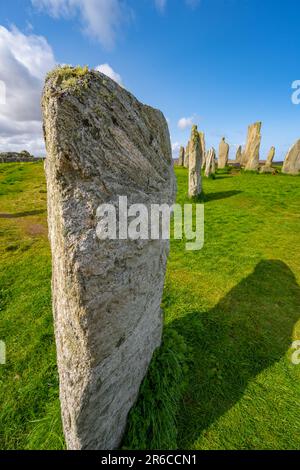 Il cerchio di pietra neolitico di Callanish (Calanais) Isola di Lewis Foto Stock