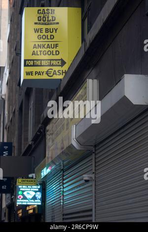 Firma il commercio di diamanti nel distretto dei diamanti di Anversa in Belgio Foto Stock