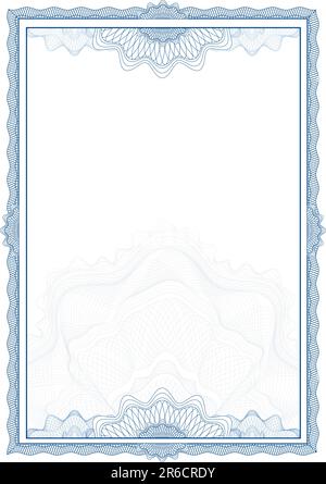 Confine classico guilloche per diploma o certificato / vettore Illustrazione Vettoriale