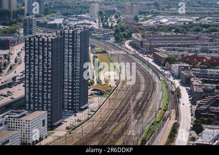 Ferrovia a l'Aia Foto Stock