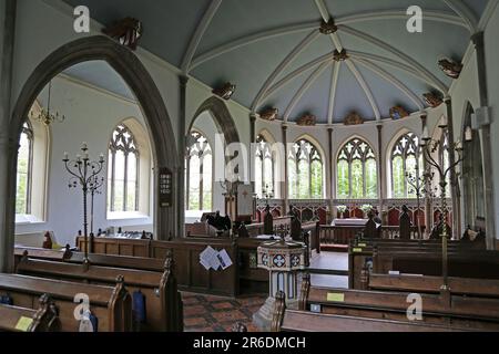 Nave della chiesa di San Nicola, Moreton, Dorchester, Dorset, Inghilterra, Gran Bretagna, Regno Unito, Regno Unito, Europa Foto Stock