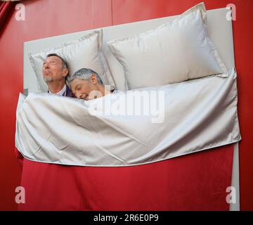 Roma, via Asiago, TV show 'Viva Rai 2'. Nella foto: Amadeus e Fiorello Foto Stock