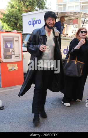 Roma, via Asiago, TV show 'Viva Rai 2'. Nella foto: Amadeus Foto Stock