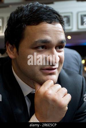 Piri Weepu of the All Blacks alla presentazione della squadra di Rugby World Cup 2011, Ponsonby Rugby Club, Auckland, Nuova Zelanda, lunedì, Agosto 29, 2011. Foto Stock