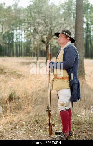 Ritratti di Reenactors a Moores Creek National Battleground, North Carolina Foto Stock