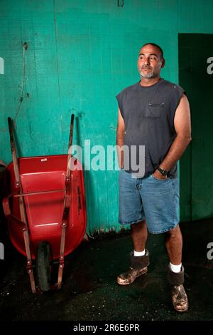 I pescatori della Louisiana colpiti da Deepwater Horizon Oil Spill Foto Stock