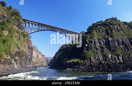 Nella pentola bollente sullo Zambezi, vicino al Victoria F. Foto Stock