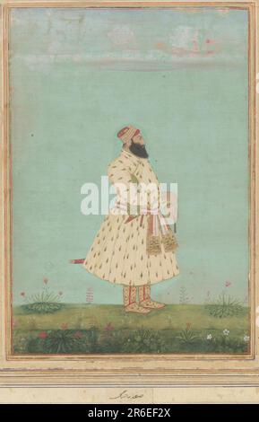 Ritratto di Safdar Jang. Data: Inizio 18th ° secolo. Origine: India. Periodo: Dinastia Mughal. Colore e oro su carta. Museo: Freer Gallery of Art e Arthur M. Sackler Gallery. Foto Stock