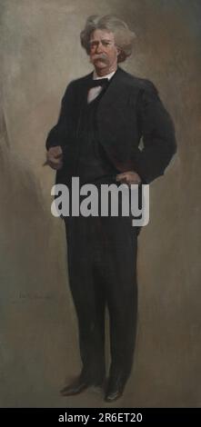 Clemens (Mark Twain). olio su tela. Date: 1912 o 1913. MUSEO: GALLERIA NAZIONALE DI RITRATTO. SAMUEL LANGHORNE CLEMENS. Foto Stock