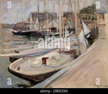 Barche da pesca a Gloucester. olio su tela. Data: 1901. Museo: Smithsonian American Art Museum. Foto Stock