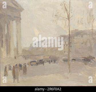 Place de la Madeleine no I. Data: CA. 1910. olio su tela. Museo: Smithsonian American Art Museum. Foto Stock