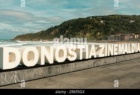 San Sebastián International Film Festival (Spagna), conosciuto anche come Donostia Zinemaldia (lingua basca), uno dei più importanti in Spagna ed Europa. Foto Stock