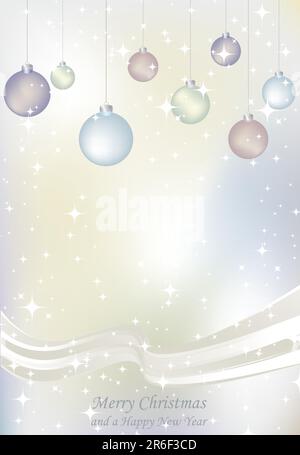 Illustrazione vettoriale del biglietto di Natale Illustrazione Vettoriale