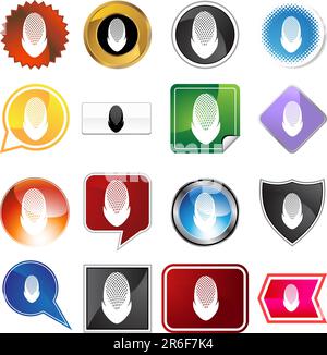 Casco di scherma varietà impostare isolato su uno sfondo bianco. Illustrazione Vettoriale