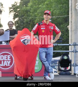 Enea Bastianini al motogp festa speciale all'Arco della pace Milano, Lombardia, Italia. Foto Stock