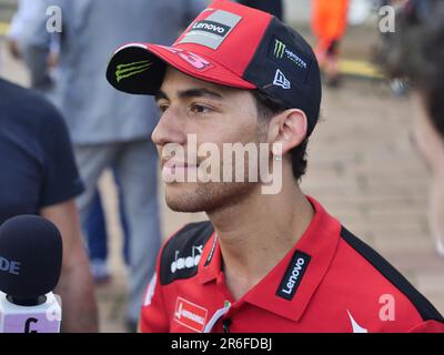 Enea Bastianini al motogp festa speciale all'Arco della pace Milano, Lombardia, Italia. Foto Stock