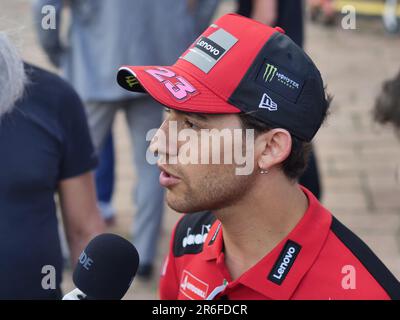 Enea Bastianini al motogp festa speciale all'Arco della pace Milano, Lombardia, Italia. Foto Stock