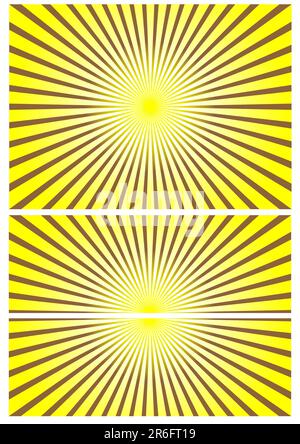 Raggi di sole per modificare la tua copertina, box, sfondo Illustrazione Vettoriale
