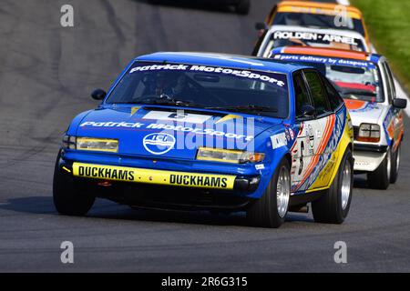 Mike Whitaker SNR, Patrick Motorsport Rover SD1, HRDC ‘Gerry Marshall’ Trophy Series, oltre 30 vetture in griglia per una gara di quarantacinque minuti a due piloti Foto Stock