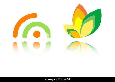 Elementi del logo vettoriale illustrazione completamente modificabile Illustrazione Vettoriale