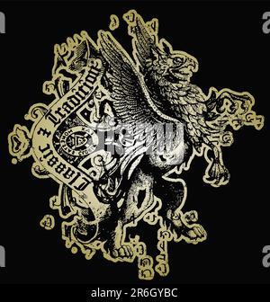 design wild griffin Illustrazione Vettoriale