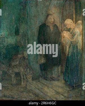 Partenza in Egitto (presso la locanda). Data: N.d. olio su legno. Museo: Smithsonian American Art Museum. Foto Stock