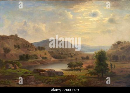 Pascolo valle. Data: 1857. olio su tela. Museo: Smithsonian American Art Museum. Foto Stock