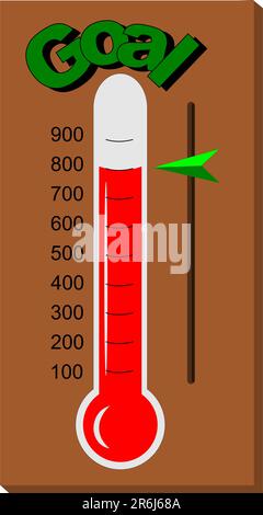 Una raccolta di fondi obiettivo gage Illustrazione Vettoriale