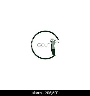 Simboli del logo Golf. Logo Golf Sport Vector Illustrazione Vettoriale