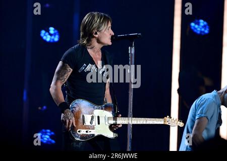 9 giugno 2023 - Nashville, Tennessee - Keith Urban. Concerto serale del CMA Music Fest 2023 presso il Nissan Stadium. Foto Stock