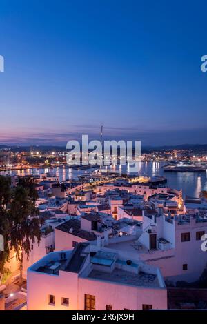 PORTO CITTÀ VECCHIA IBIZA ISOLE BALEARI SPAGNA Foto Stock