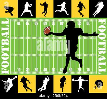 vector set of football players Illustrazione Vettoriale