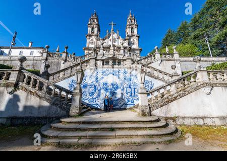 Santuario di Nossa Senhora dos Remedios, Lamego, fiume Douro, Portogallo, Europa Foto Stock