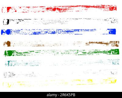 Elementi grunge - pagina intera di linee Grunge - elementi grunge vettoriali altamente dettagliati. Illustrazione Vettoriale