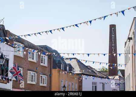 Famosa distilleria di Gin nel Barbican a Plymouth, Devon. Foto Stock