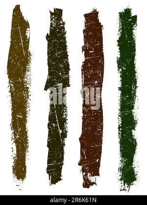 Elementi grunge - linee Grunge 3 - elementi grunge vettoriali altamente dettagliati Illustrazione Vettoriale