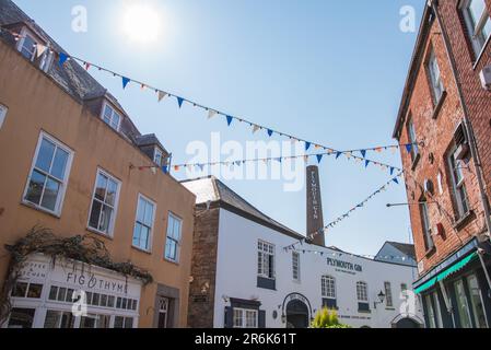 Famosa distilleria di Gin nel Barbican a Plymouth, Devon. Foto Stock