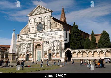 Chiesa Dominicana di Santa Maria Novella, Basilica di Firenze, Toscana, Italia Foto Stock