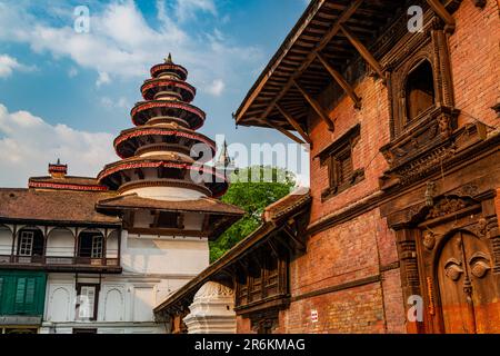 Templi, Durbar Square, patrimonio dell'umanità dell'UNESCO, Kathmandu, Nepal, Asia Foto Stock