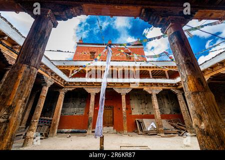 Monastero di lo-Manthang, Regno di Mustang, Nepal, Himalaya, Nepal, Asia Foto Stock