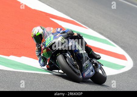 Misano Adriatico, Ita. 09th giugno, 2023. 21 Franco Morbidelli Monster Energy Yamaha MotoGP™ durante il MotoGP Oakley Gran Premio d'Italia Prove libere Venerdì, MotoGP d'Italia - al circuito del Mugello il 9 giugno 2023 a Scarperia, Italia. (Foto di Fabio Averna/Sipa USA) Credit: Sipa USA/Alamy Live News Foto Stock