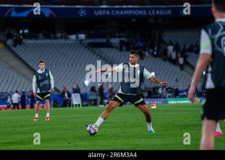 Istanbul, Turchia. 09th giugno, 2023. Rodri del Manchester City FC in azione durante una sessione di allenamento allo Stadio Olimpico di Atatürk in vista della finale della UEFA Champions League 2022/23. Credit: SOPA Images Limited/Alamy Live News Foto Stock