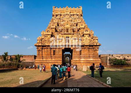 Tempio di Brihahdishwarar, Tanjore Foto Stock