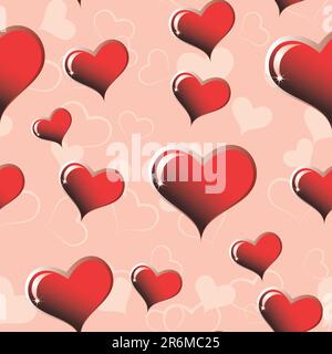 Perfetta da cuori(può essere ripetuto e scalato in qualsiasi dimensione) Illustrazione Vettoriale