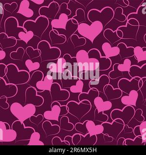 Perfetta da cuori(può essere ripetuto e scalato in qualsiasi dimensione) Illustrazione Vettoriale